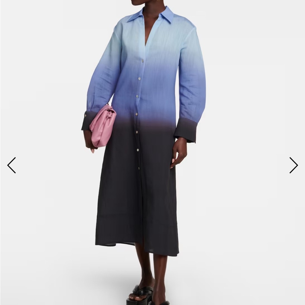 BNWT - Vince ombré blue summer shirt dress. Size L - Picture 6 of 11